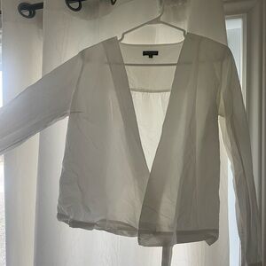 Massimo Dutti Classic White Blouse